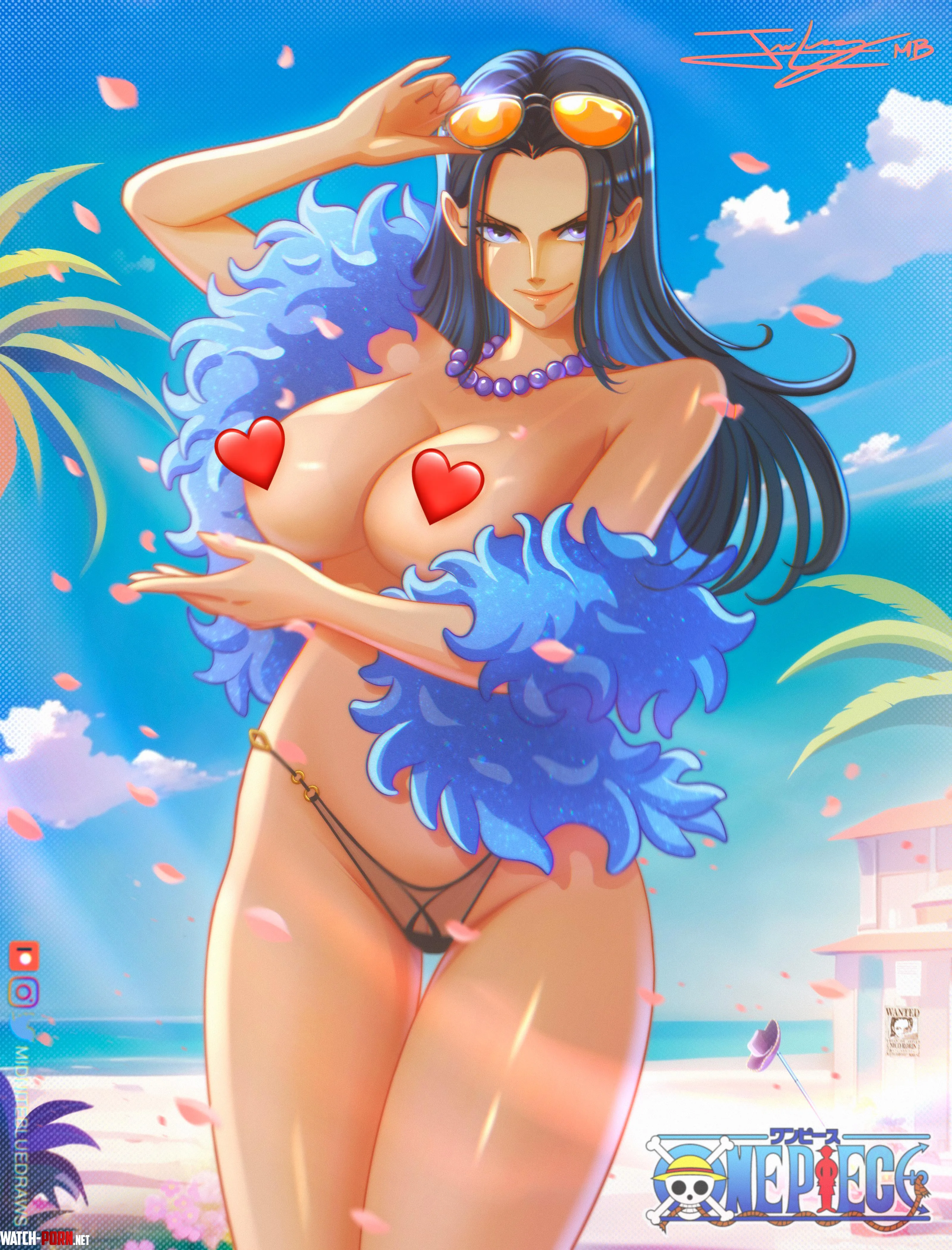 Nico Robin Hostess Garb outfit fan art by me  by QueenLoveYour