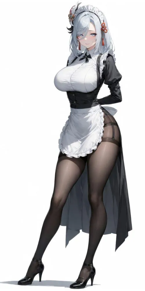 Thumbnail thighdeology Exploration: Maid Shenhe Genshin Impact by CheetahSperm18