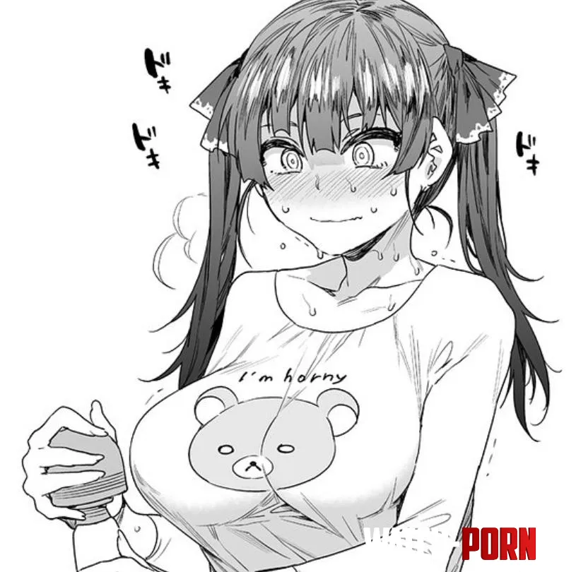 LF mono source woman in a sweater with bear that says Im horny holding a vibrator by ilikememes2240