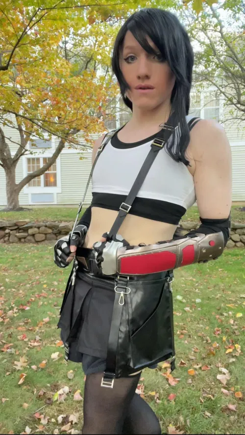 Thumbnail Cosplay Adventures as Tifa Lockhart by femboycloudstrife | femboy Category