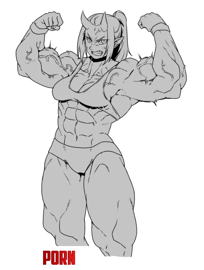 Bicep flexing demon minew01 by TheTMoneyMan