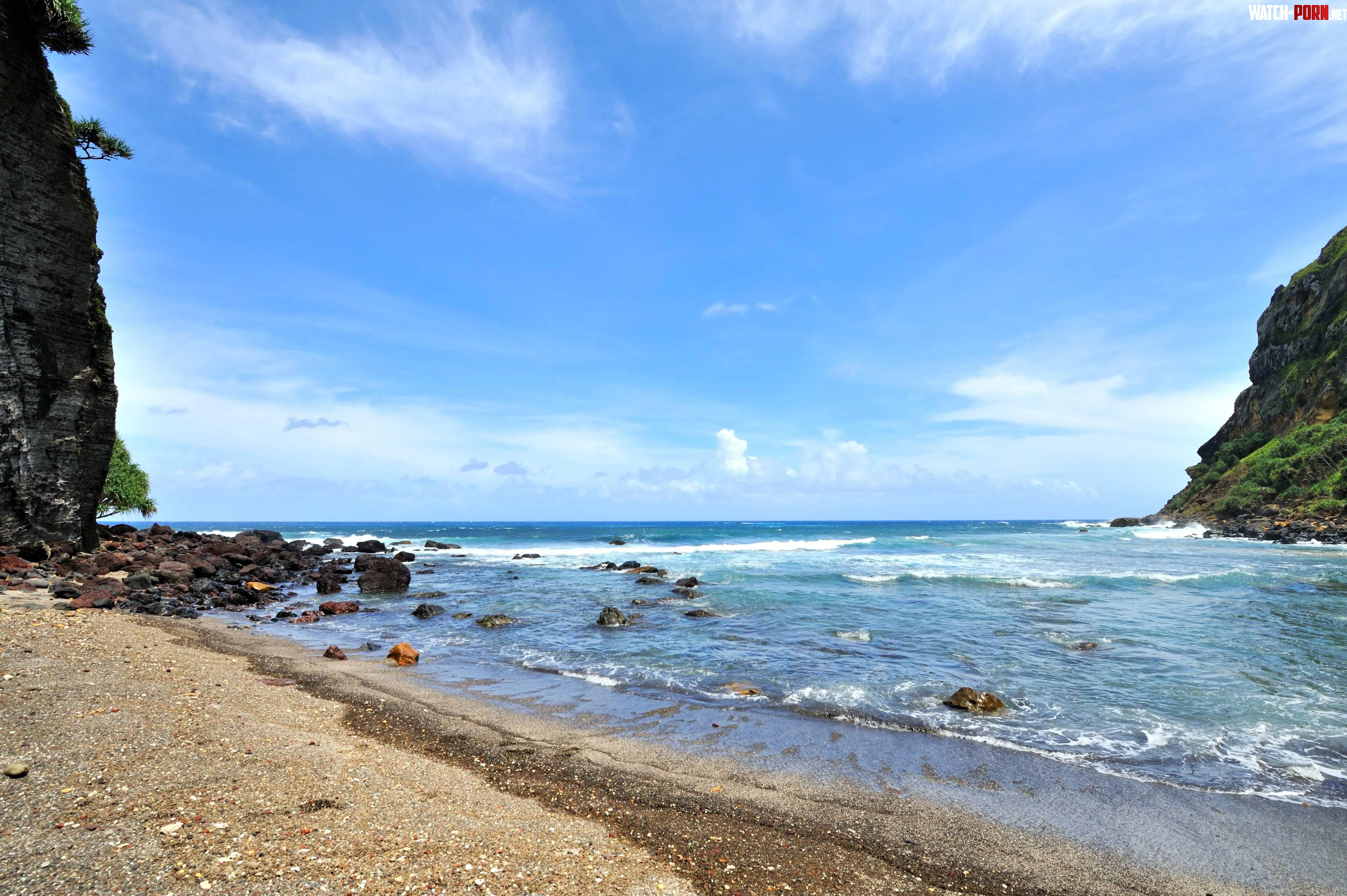 The only beach on Pitcairn Island one of the most remote islands in the world by colapepsikinnie