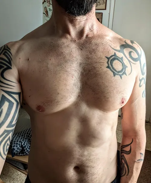 Thumbnail Embarking on a Chest Day Adventure 42 by AMPE82 | hotguyswithtattoos