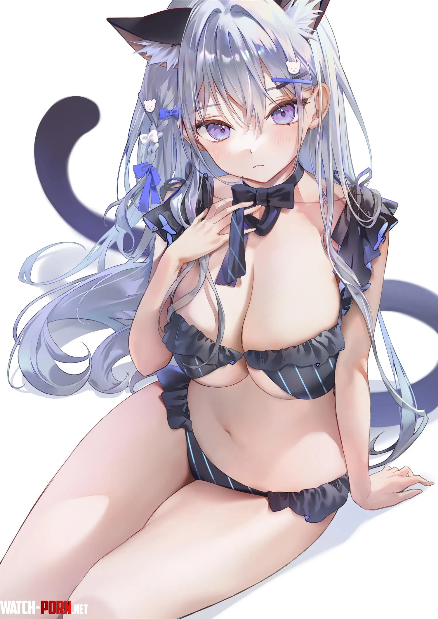 SilverHaired Neko  by CheetahSperm18