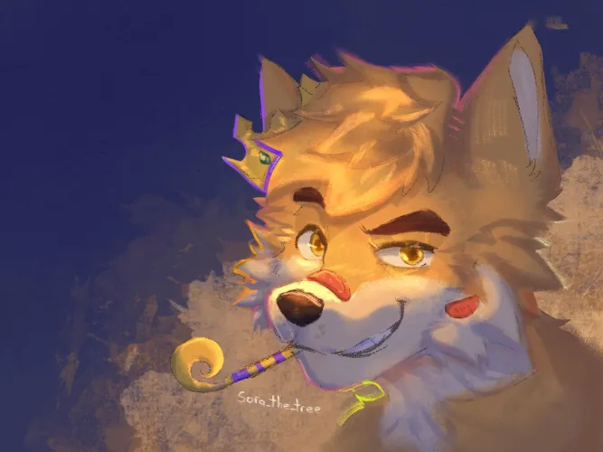 Thumbnail WhiskeyDingo Art by Sora-KunOwO: A Furry Birthday Time Charm