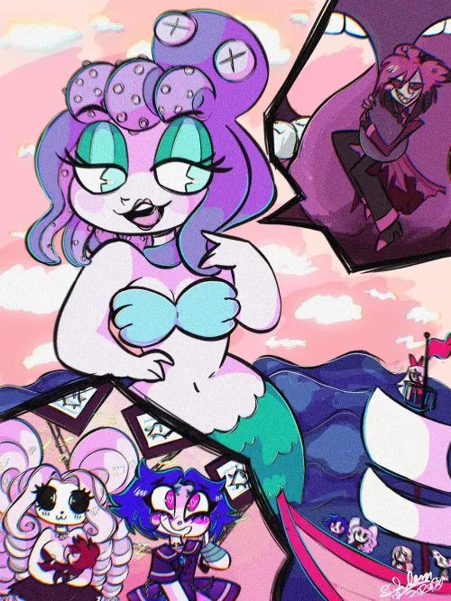 Thumbnail Cala Maria Swallows the Radio Demon in Vore Art by Sal3mc0r3