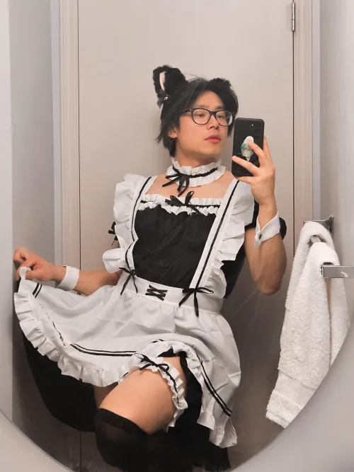 Thumbnail Expressing Cuteness: A First Dress Debut by fjo2i3f90 | Femboy Lovelies