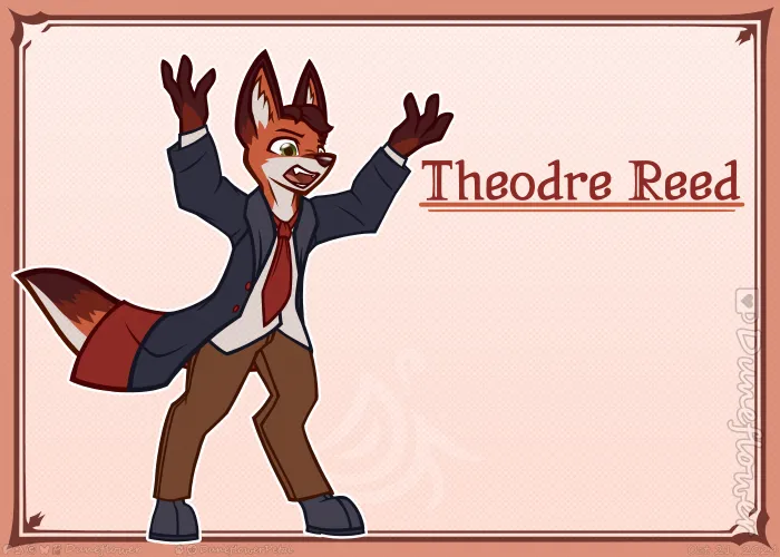 Thumbnail Theodore Reed Character Card Design by DuneflowerPetal | Furry Category