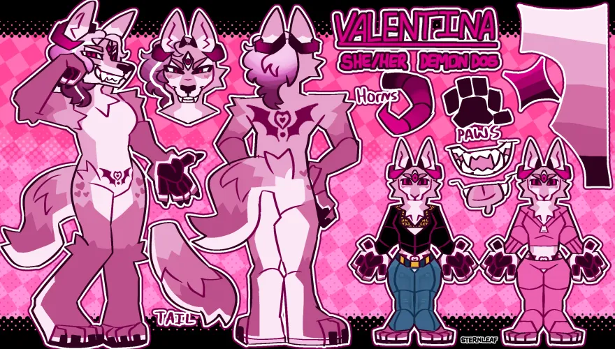 Thumbnail Fun Reference Sheet Commission for Bestie: Furry Art by SternLeaf