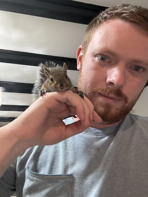 Thumbnail Rescuing a Baby Squirrel During Hurricane Helene by cantalkcomingdown