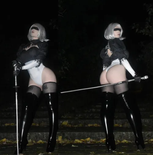 Thumbnail Stunning 2B Cosplay from Nier Automata by b4bydol | Cosplaygirls