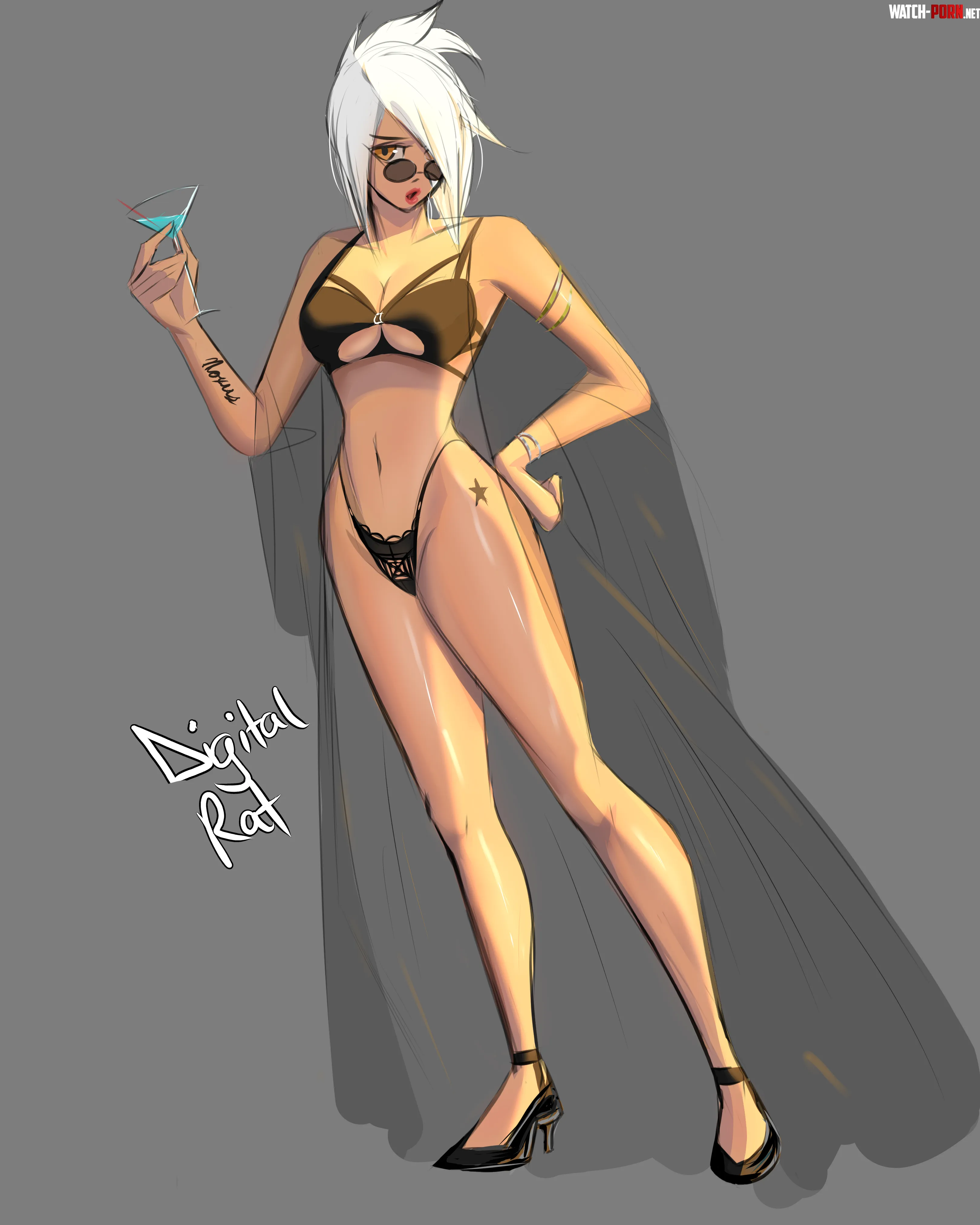 Baddie Riven Digital Rat by ZippyRatArt