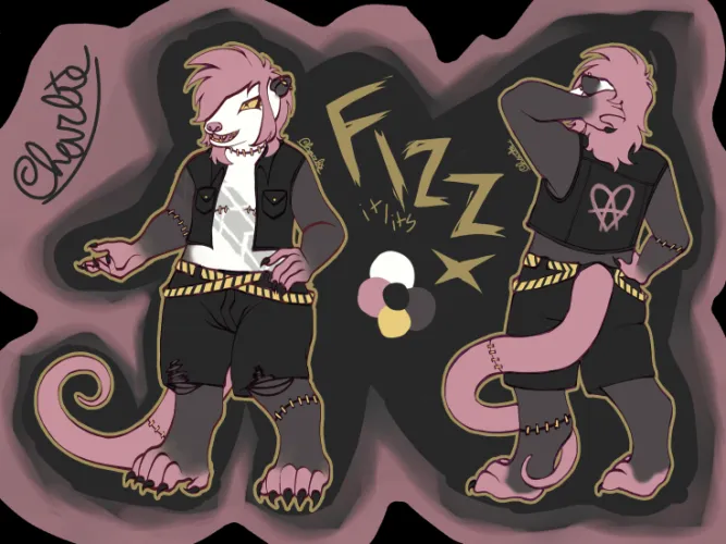 Thumbnail Fizzthing_: Unveiling a Completed Fursona Ref in Furry