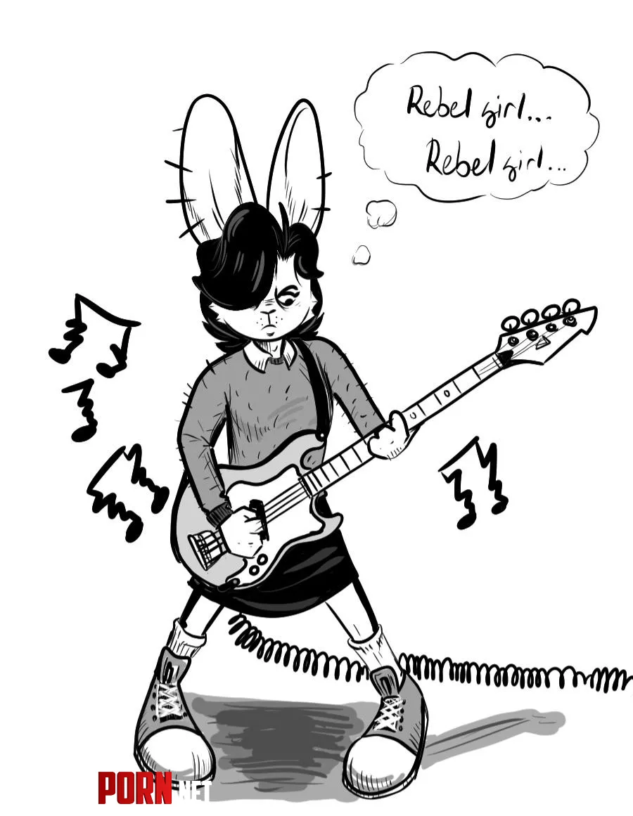 She play da bass art by me by DingusChan_00