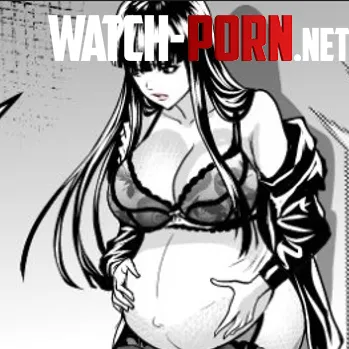 LF Mono Source 1girl long hair dark hair black hair close up leather jacket large breasts covered breasts pregnant Hands on stomach worried expression leaning on wall  by someontheyfear