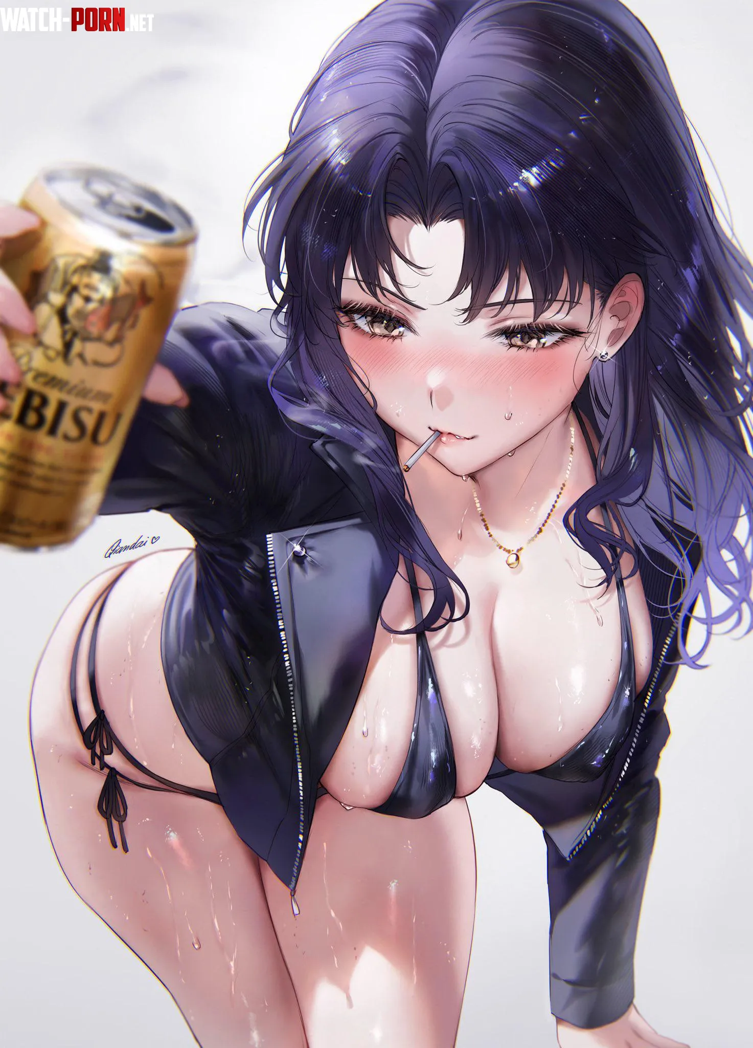 Drink with Misato Neon Genesis Evangelion by Silent_Steak_9540