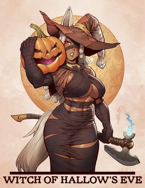 Thumbnail Witch of Hallows Eve by JosephVirtuoso | fitdrawngirls