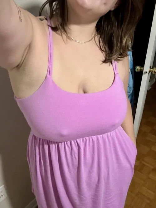 Thumbnail Morning Greetings: Braless Bliss with Love - braless