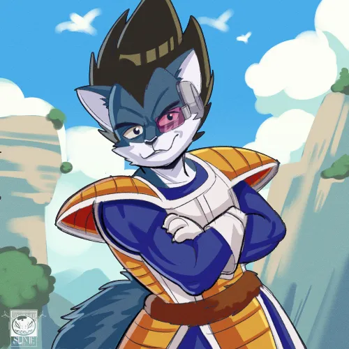 Thumbnail Dragon Ball Z Vegeta as a Furry Blue Wolf - Art Showcase by rodolfoslime