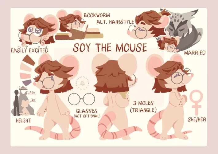 Thumbnail Beewitched_monday's Furry Creation: Proper Ref for Main Fursona revealed