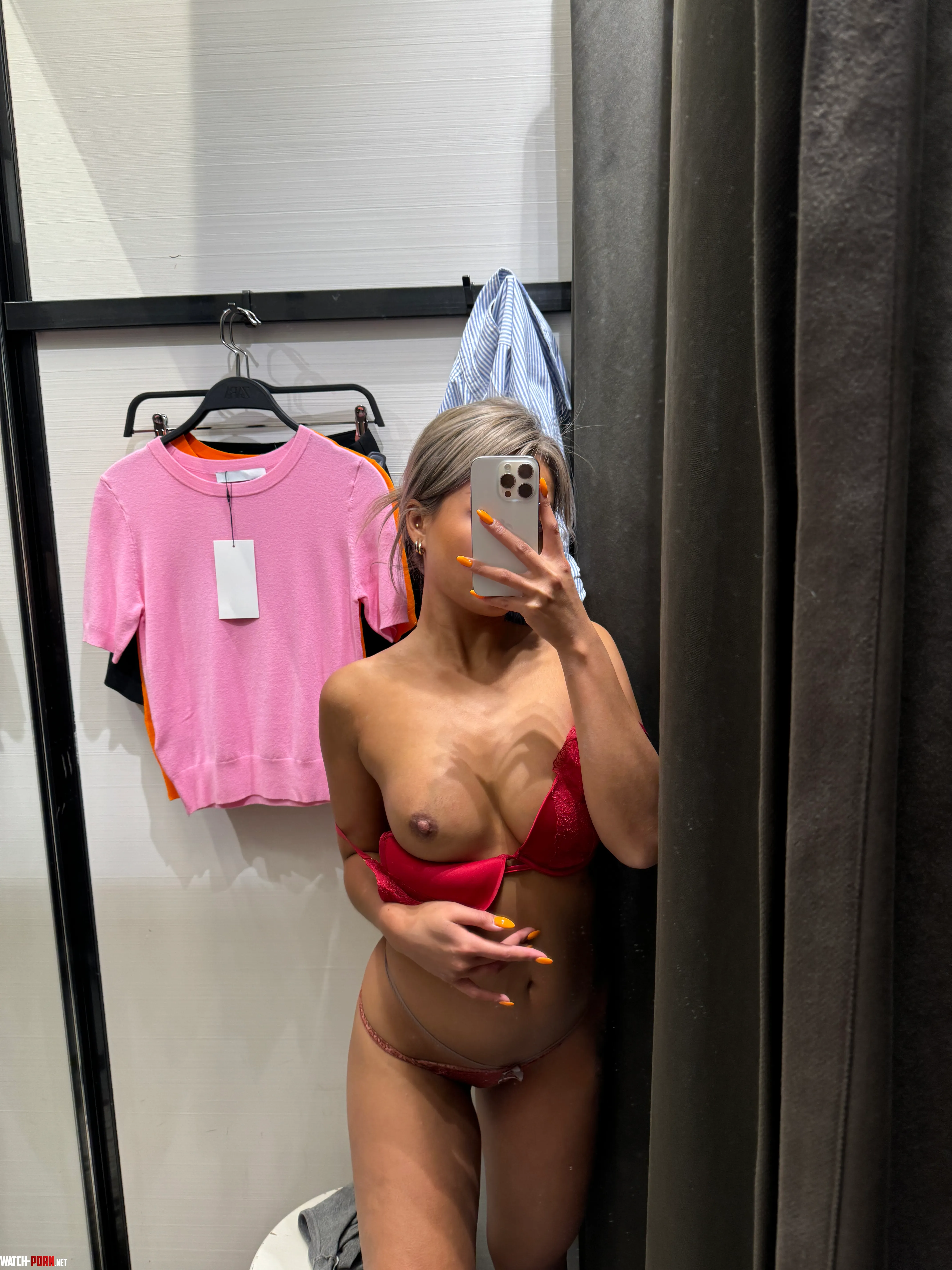 Wanna suck my hard Asian nipples in a public changing room by xxsecretgirlxxx