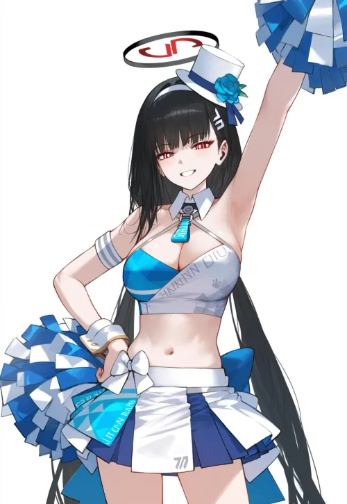 Thumbnail CheetahSperm18 Explores Cheerleader Rio Blue Archive in animemidriff