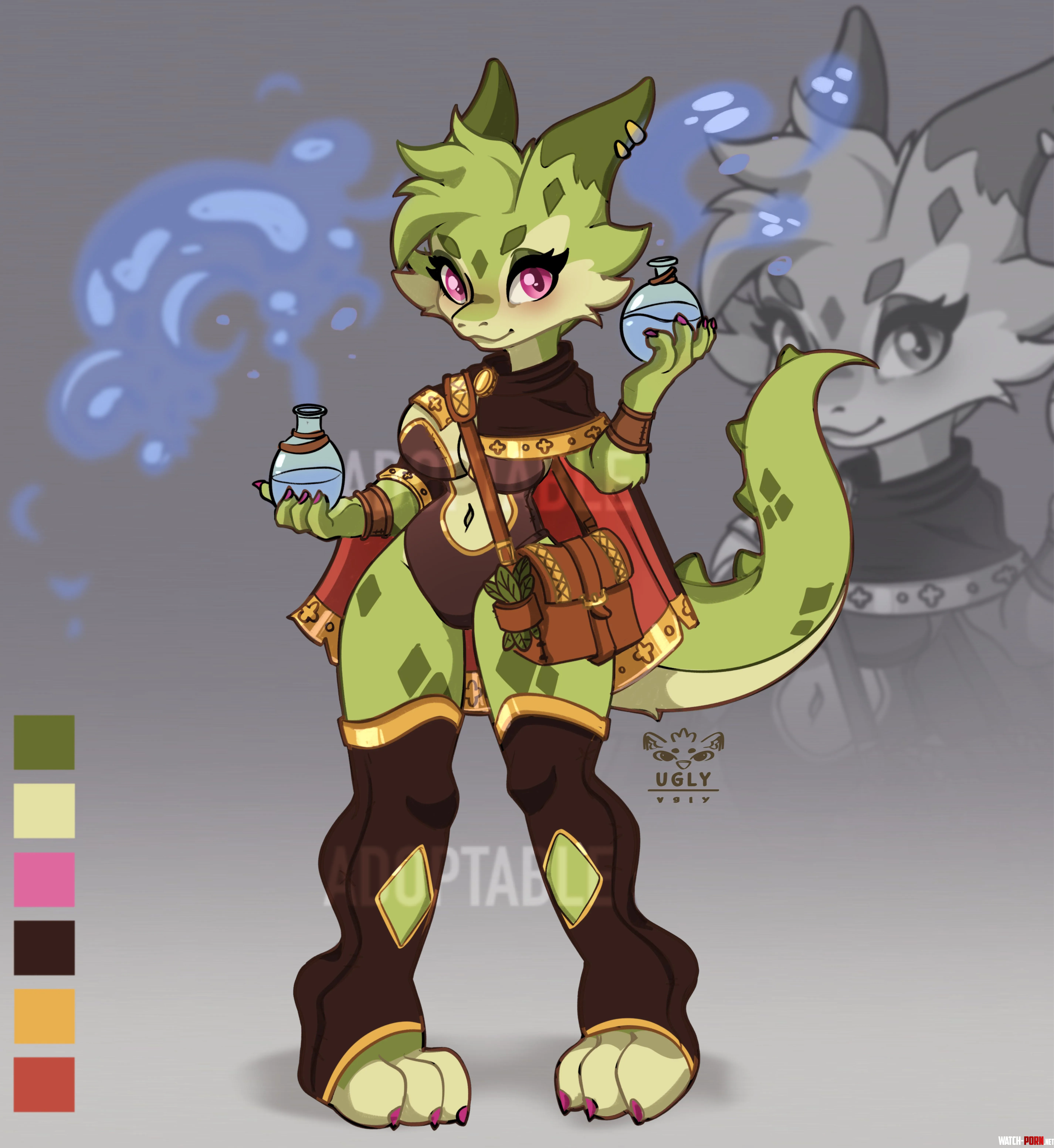 ADOPTABLE Alchemist Kobold link on comments  by ugly_boii