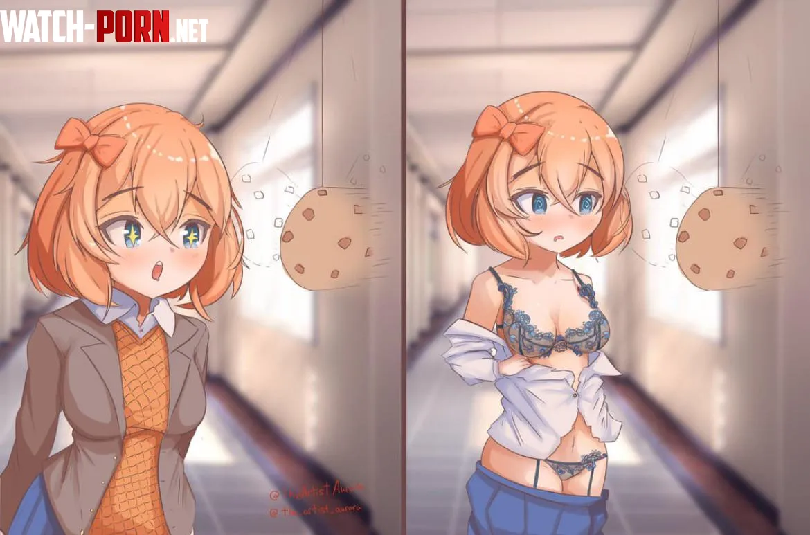 Hypnotic Cookie Sayori from DDLC Aurora by Electrical-Drink-183