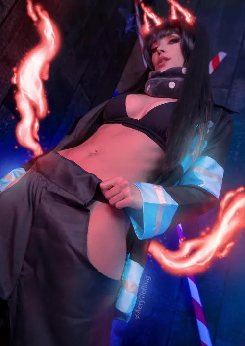 Thumbnail Tamaki from Fire Force Cosplay by AeryKorvair in Cosplaygirls