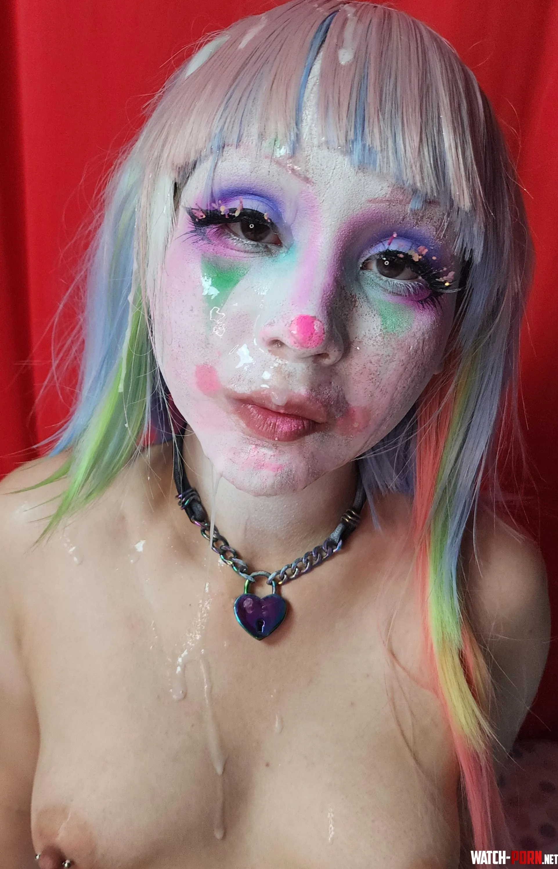 Would you add more cum to my pretty clown face   by MaliceMinx