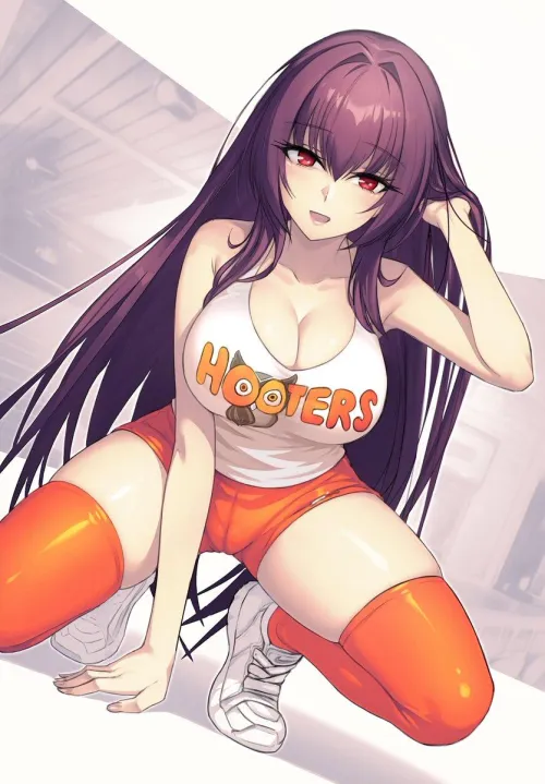 Thumbnail OppaiLove: Hooters Scathach FateGo by CheetahSperm18