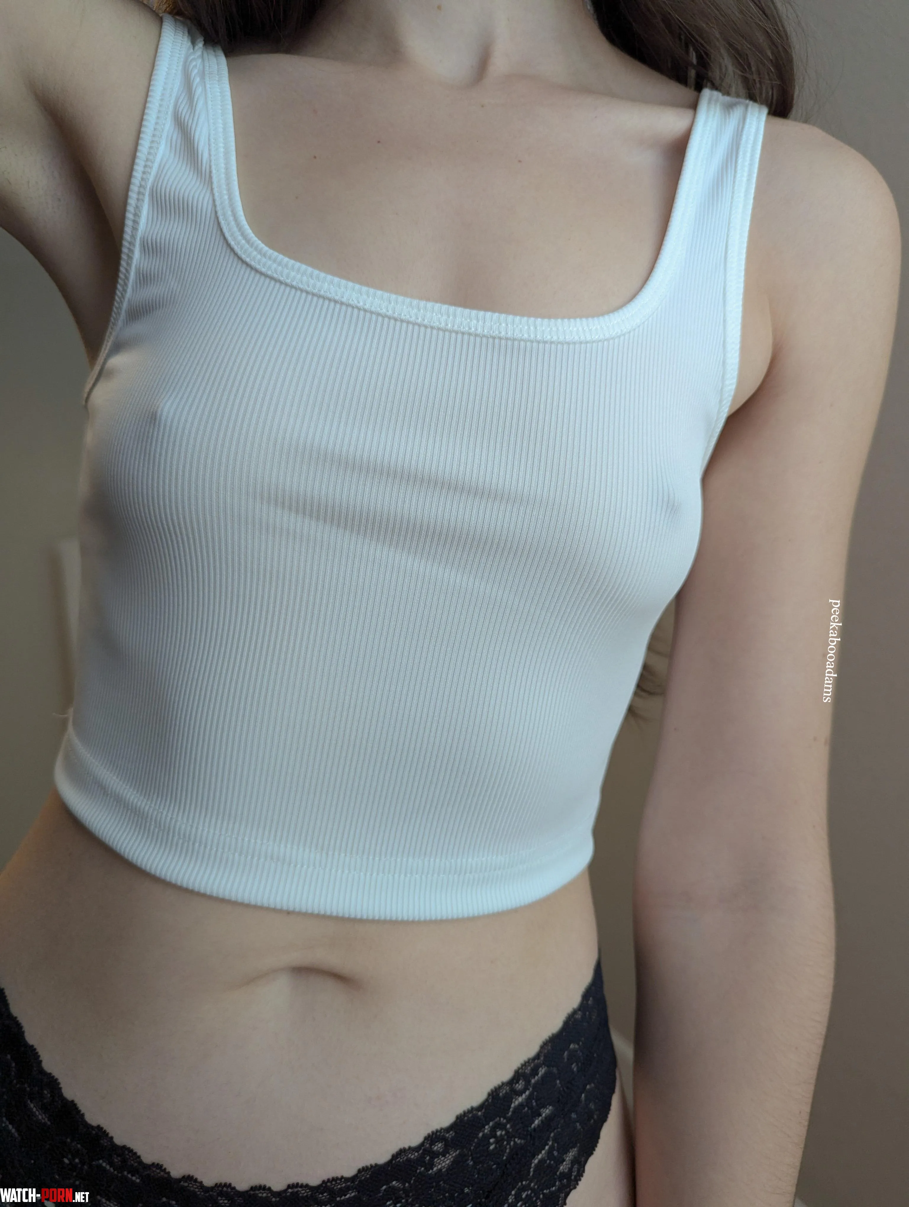 Plain white tank tops never get old by peekabooadams