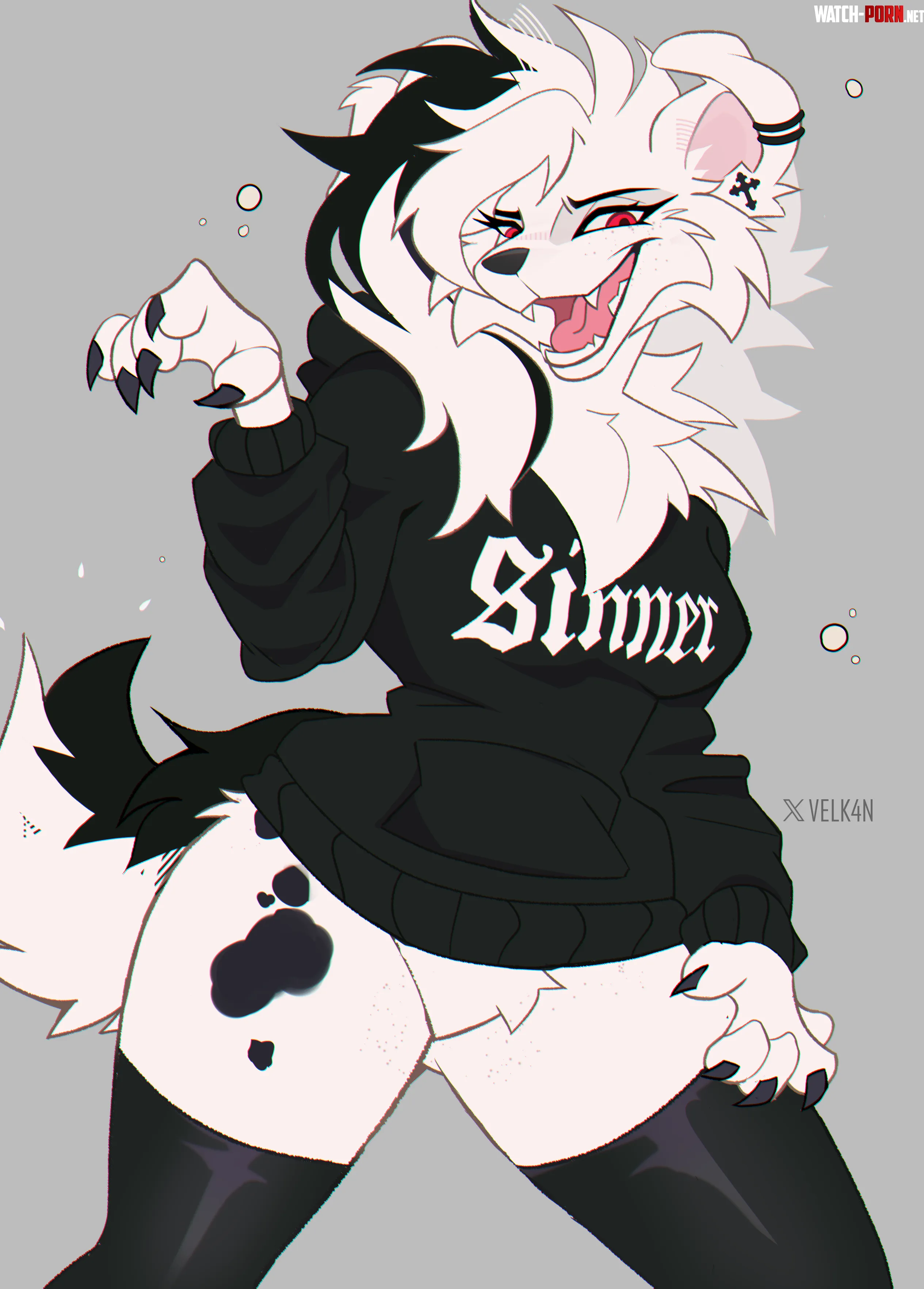 edgy goth dog velk4n by Velkanh