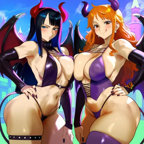 Thumbnail Nami and Nico Robin Adventure in One Piece by Osyasenpai