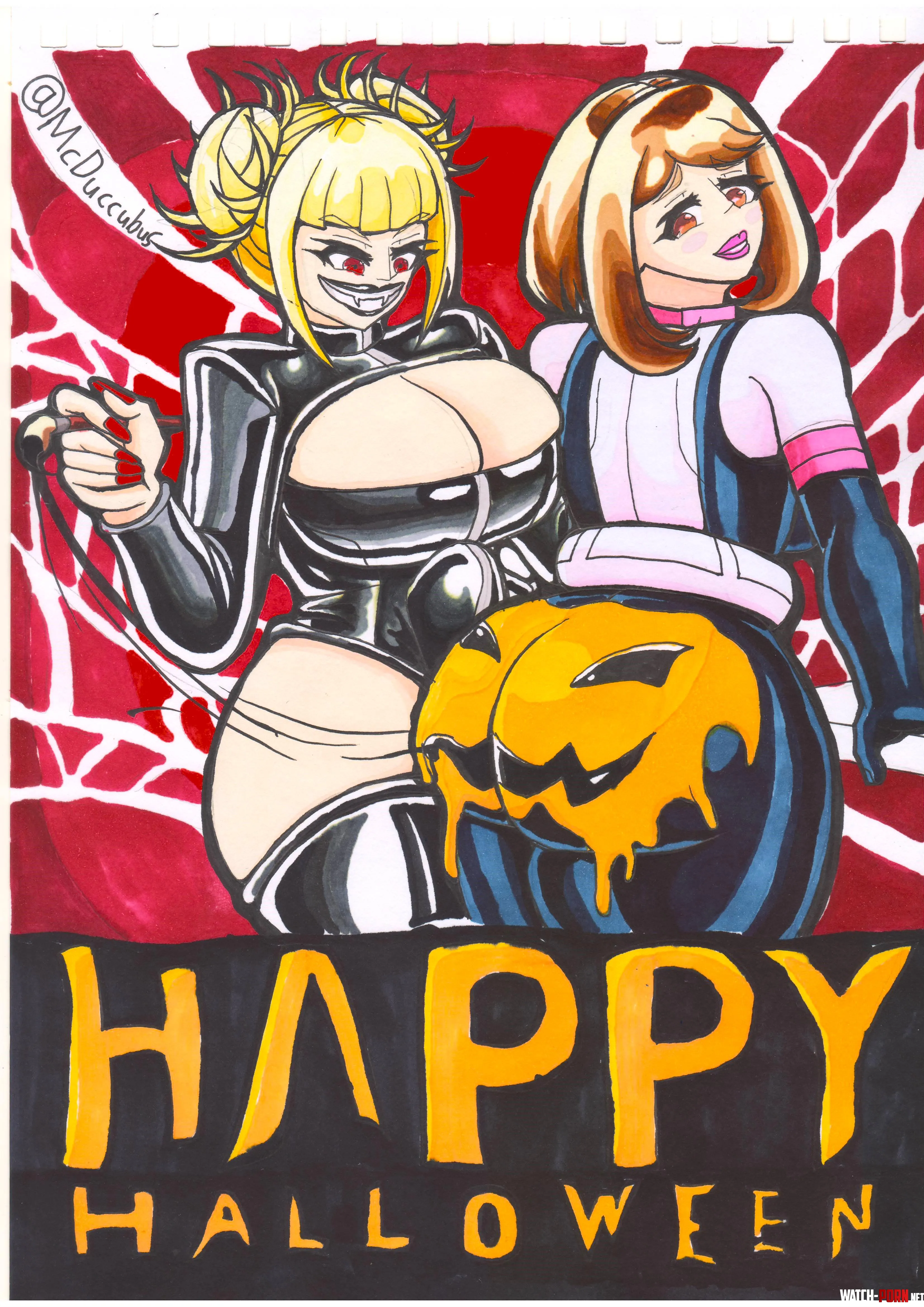 Happy Halloween Uraraka trying out a new costume marker art by me McDuccubus by S_McDuccubus