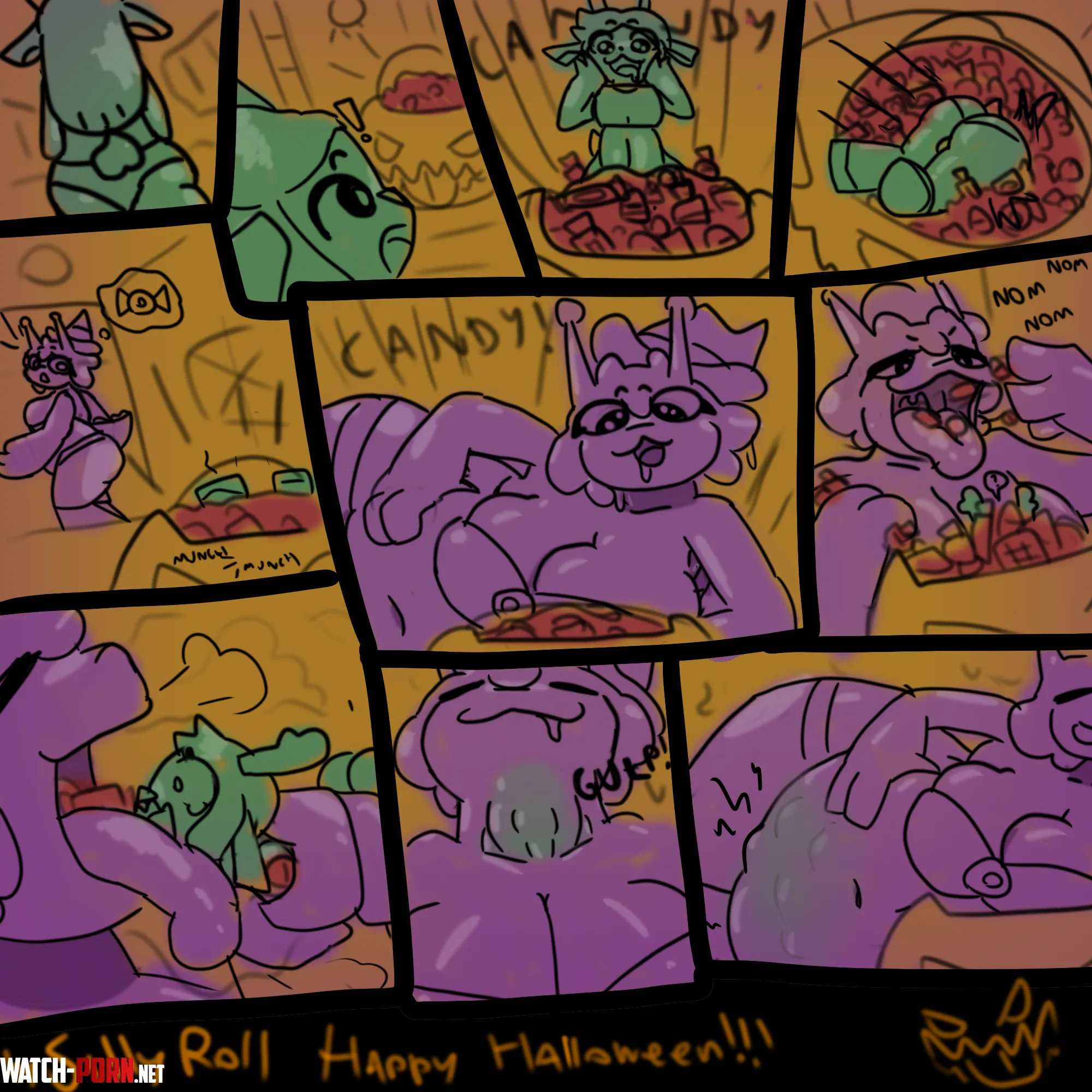 comic  image Halloween comic Treat or Treat OC by me Silly Roll by Silly-Roll-5885