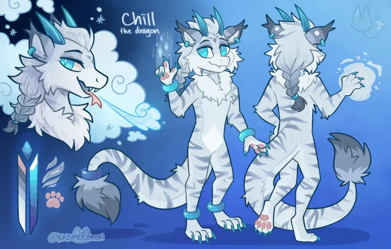 Thumbnail Chill the Dragon: Furry Art Completion by kazunekomori