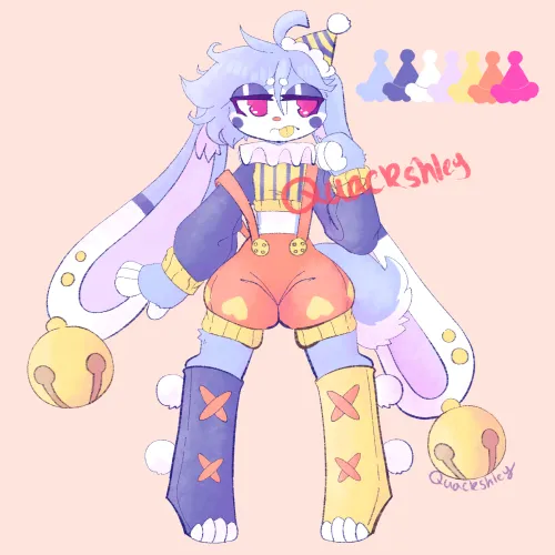 Thumbnail Clown Bunny Adoption Info in Comments by Quackshley | Furry Creations