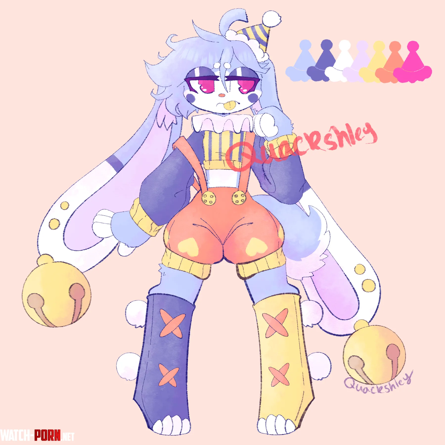 Clown Bunny adopt check comments 4 info by Quackshley