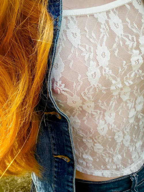 Thumbnail The Shy Ginger OF: Double Denim Charms and Captivating Moments