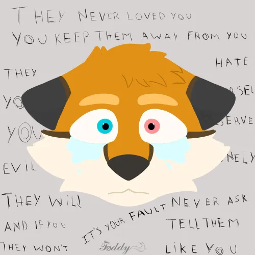 Thumbnail Explore 'Anxiety Art by me' by Toddy_the_fox in furry Category