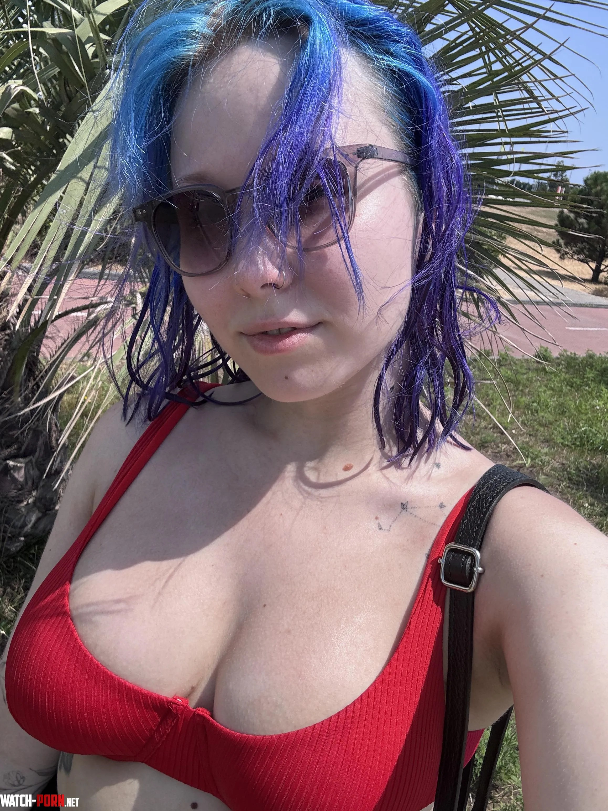 my cleavage in the hottest weather  by mooncat_blue