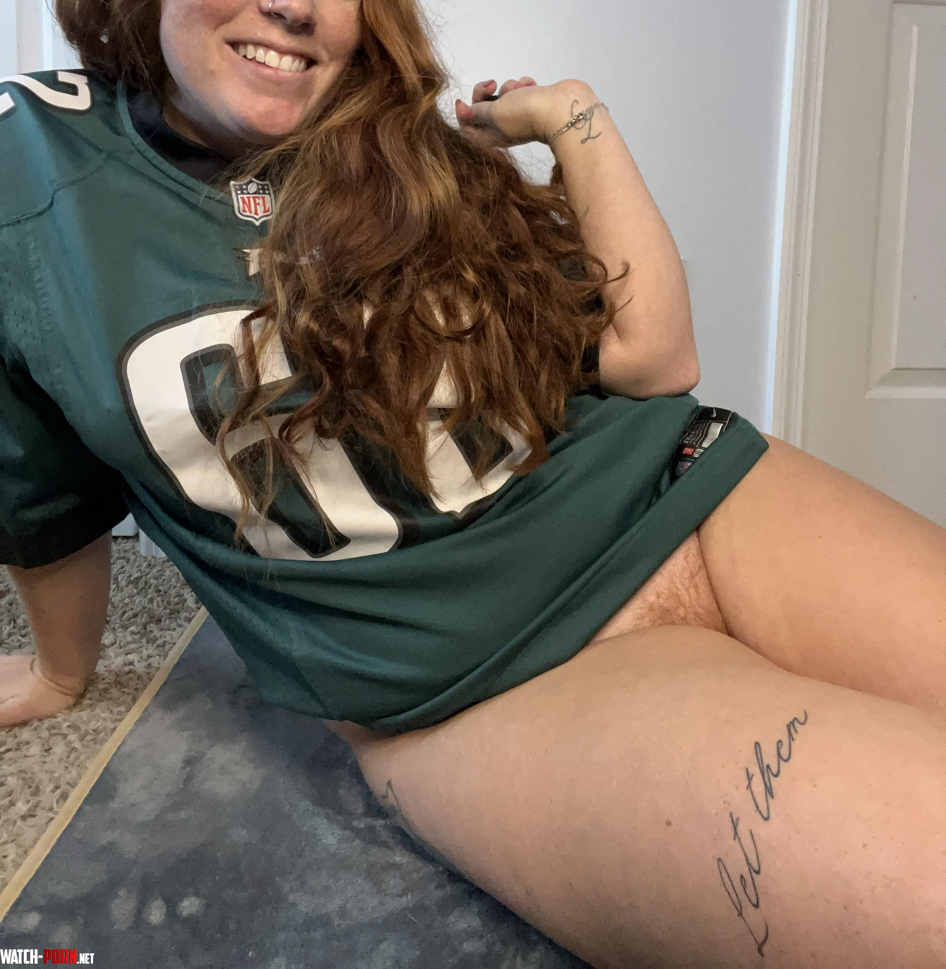 Its game day baby Natural redhead  by cheeksandfeet