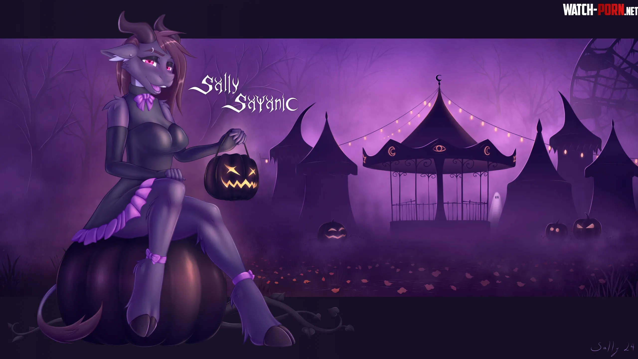 I made this wallpaper for Halloween Art by Me Q by SallySatanic