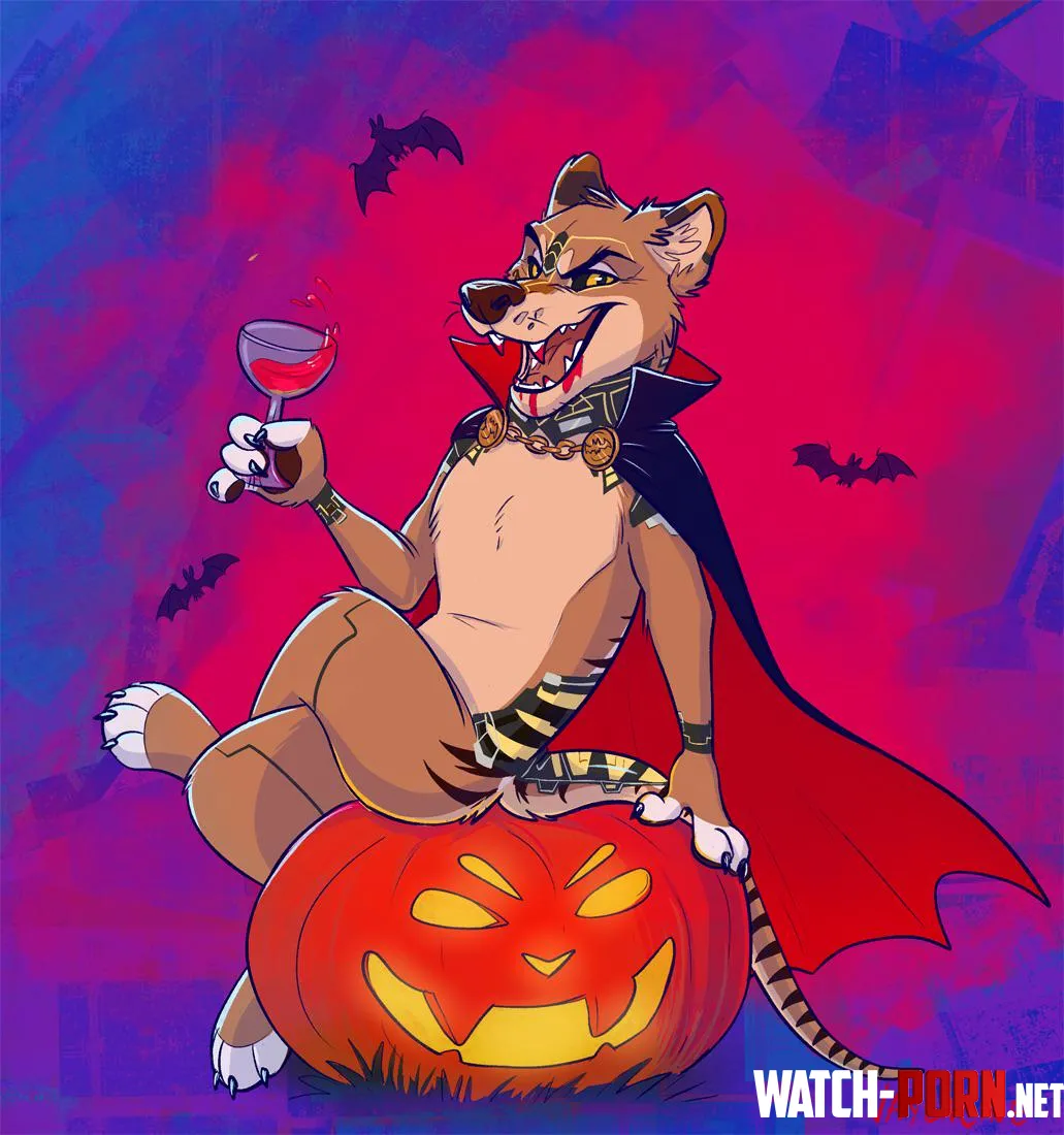 Spooky YCH by Jaylacine on Bluesky by Jace-The-Thylacine