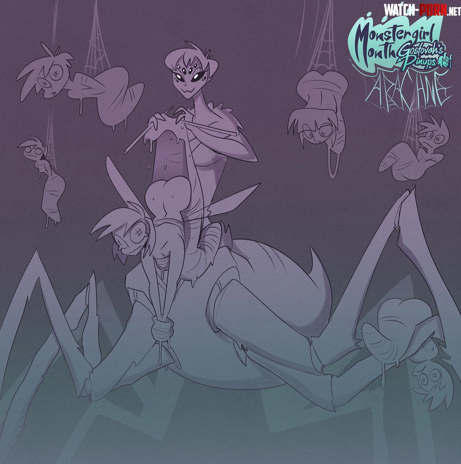 Monstergirl Month Day 26  Arachne by gostovah