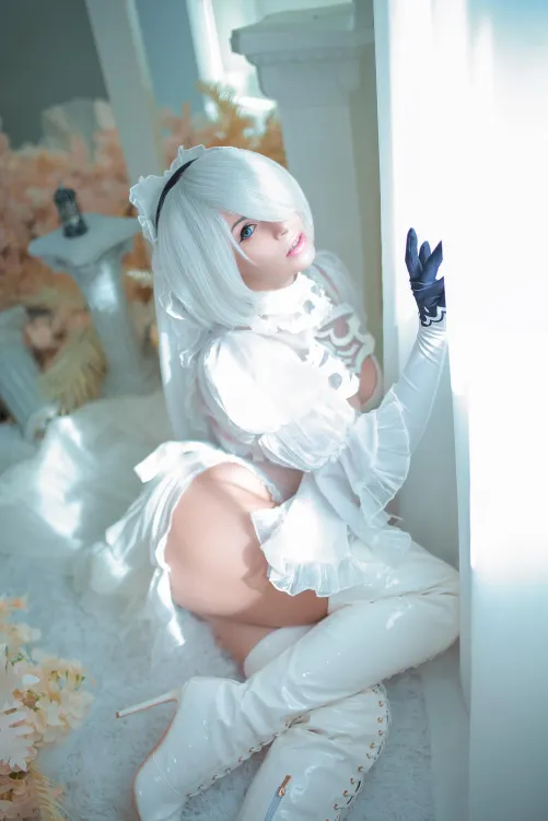 Thumbnail Be Captivated by Yuna Kairi's Bride 2B Cosplay by YunieSunshine