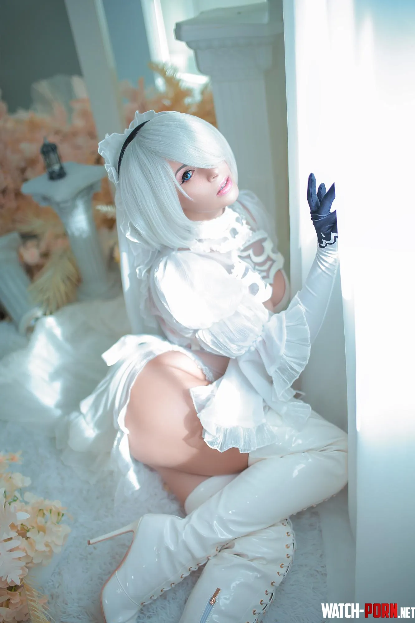 Bride 2B cosplay by Yuna Kairi by YunieSunshine