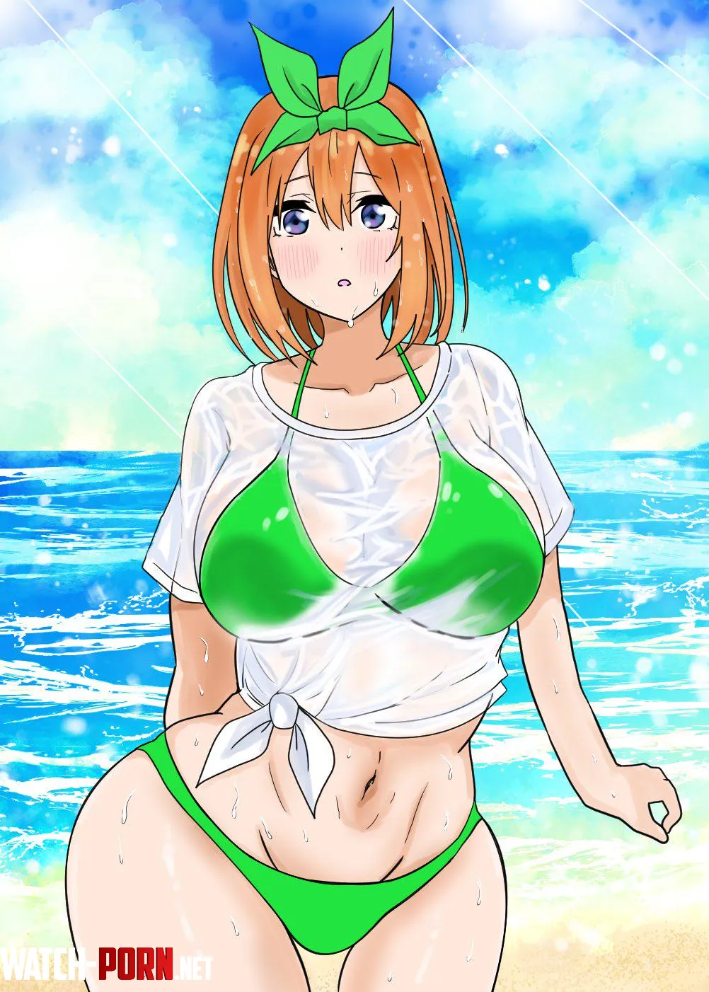 Yotsuba Showing Off Her Thick Body In A Bikini Quintessential Quintuplets by Csxc