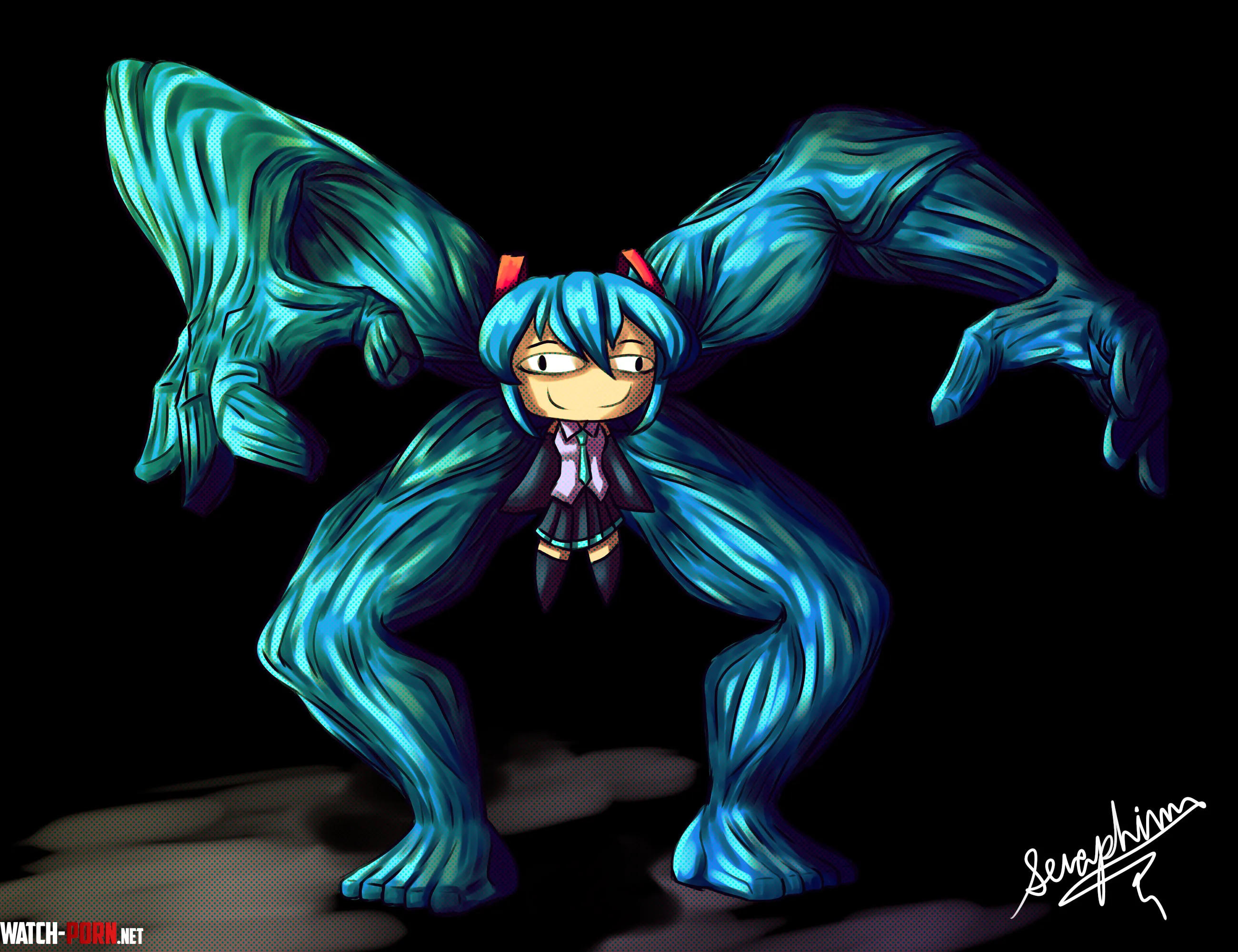 Hatsune Miku but uncanny by Mundane_Parfait2560